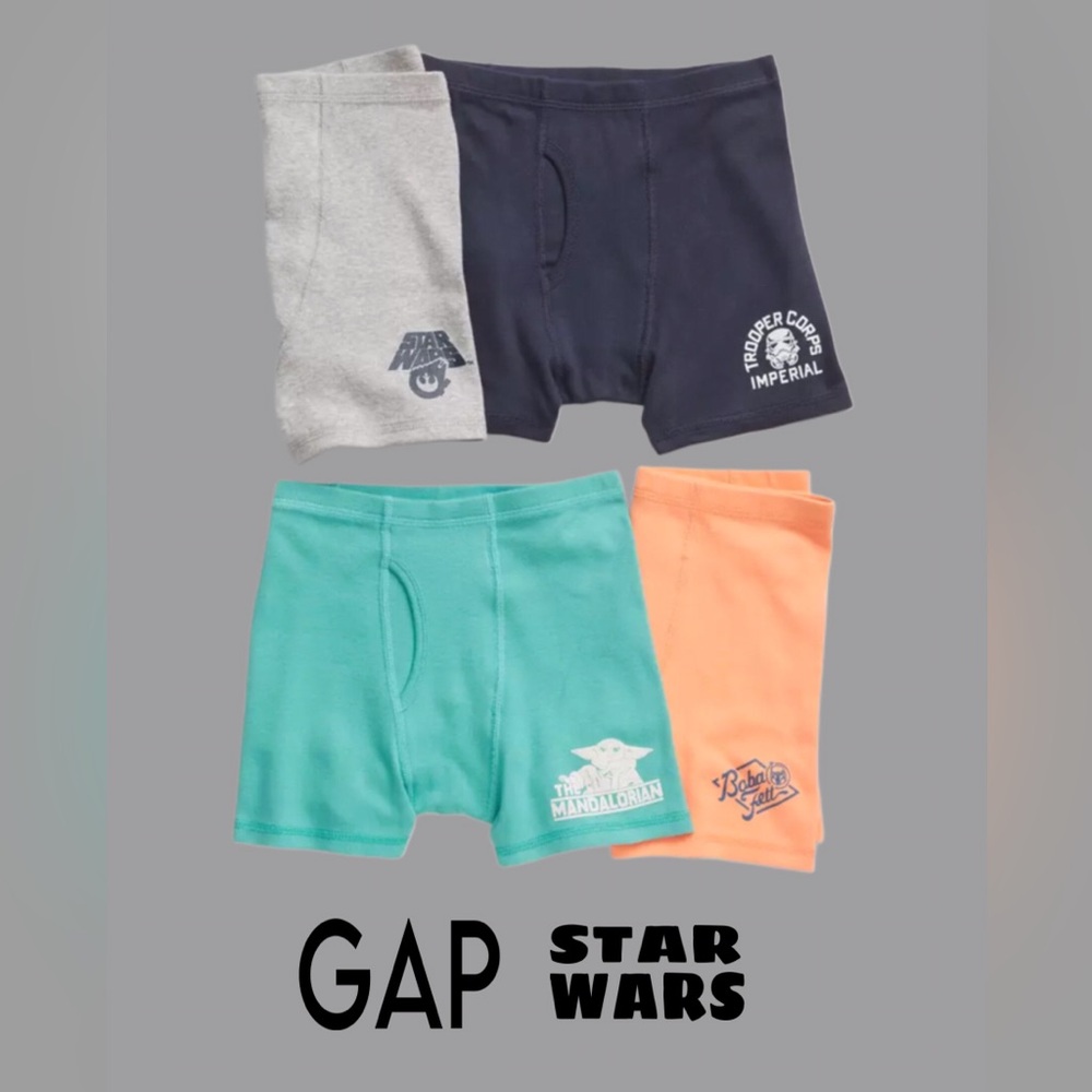 NWT GAP Star Wars Boys Size 10 (L) 4 Pack Trunk Style, 2 Sets Available